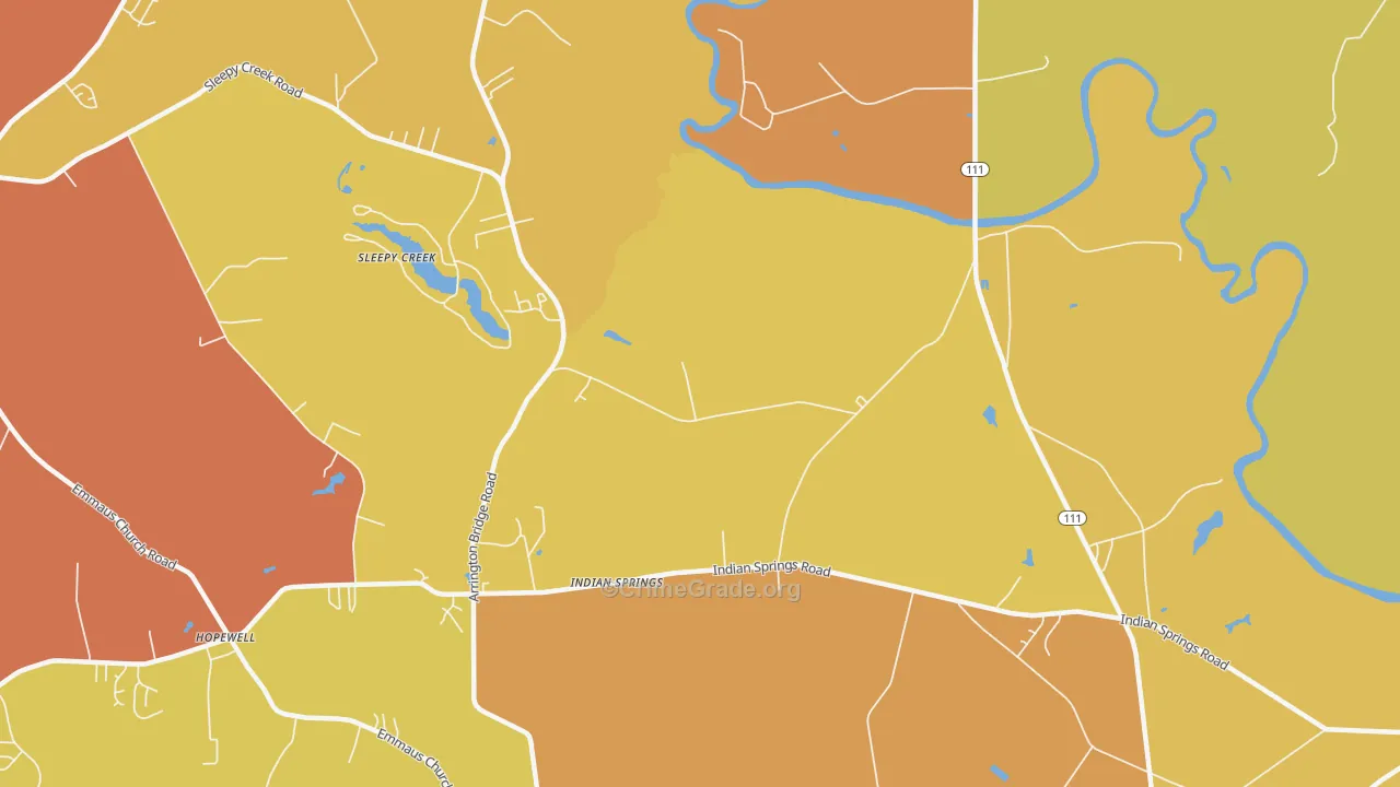 Indian Springs, NC Map of Assault Rates