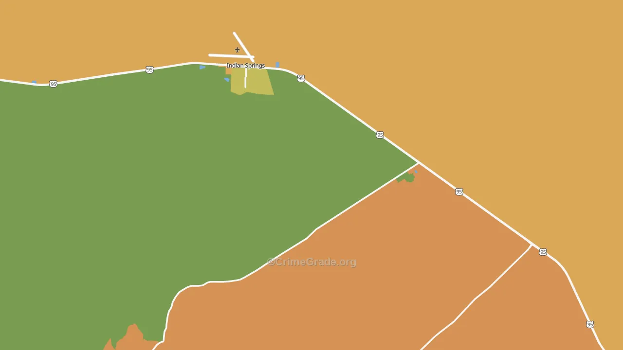 Indian Springs, NV Map of Assault Rates