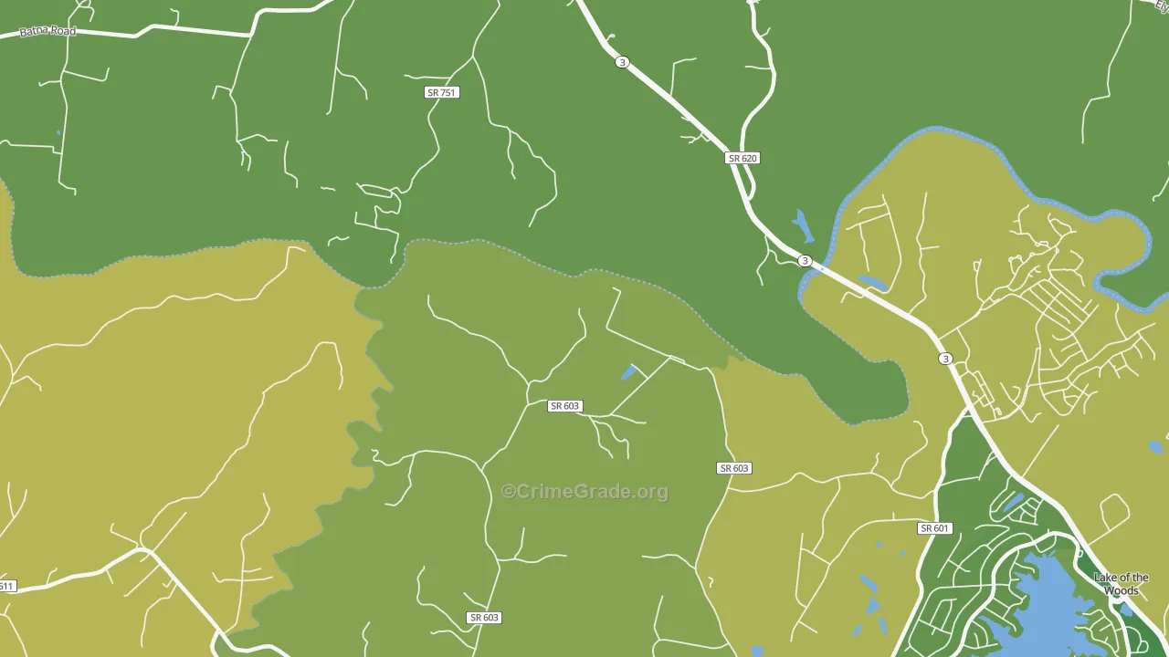 Indian Town, VA Map of Assault Rates