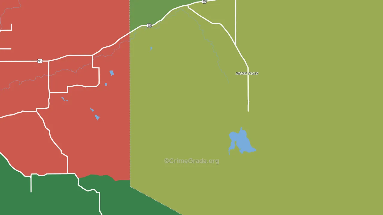 Indian Valley, ID Map of Assault Rates