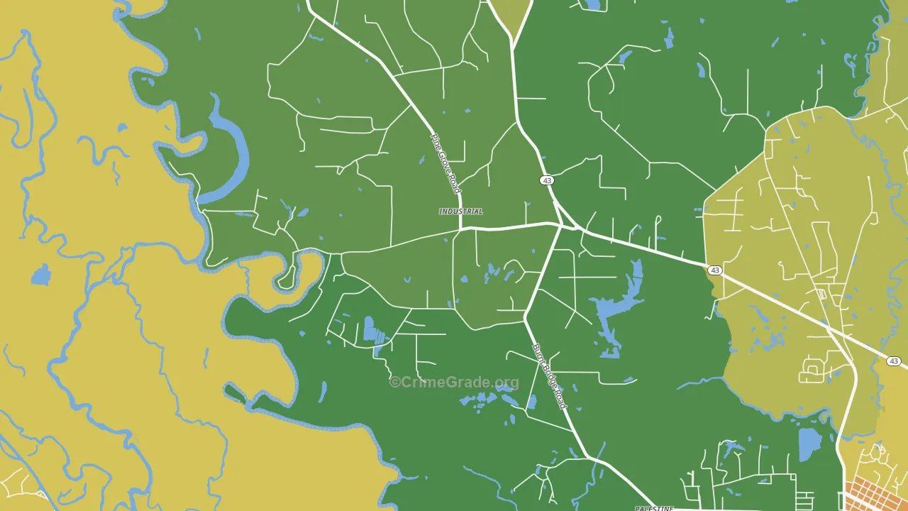 Industrial, MS Map of Assault Rates