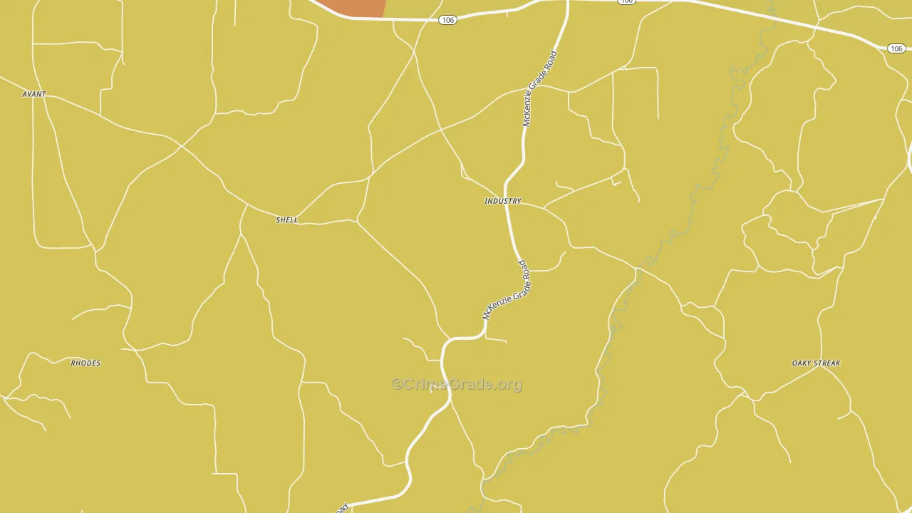 Industry, AL Map of Assault Rates
