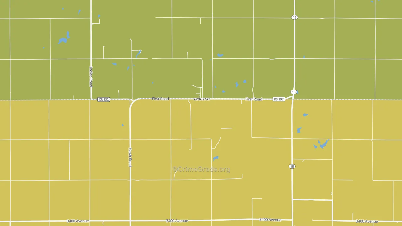 Industry, KS Map of Assault Rates