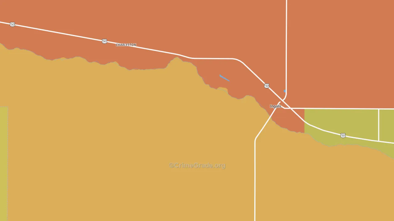 Ingalls, KS Map of Assault Rates