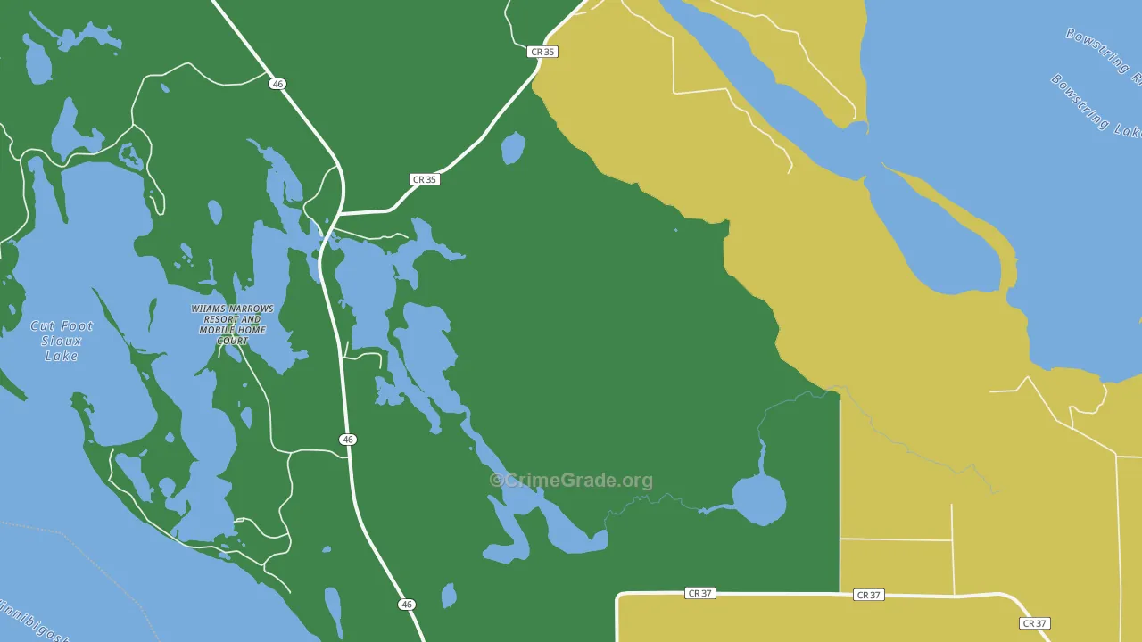 Inger, MN Map of Assault Rates