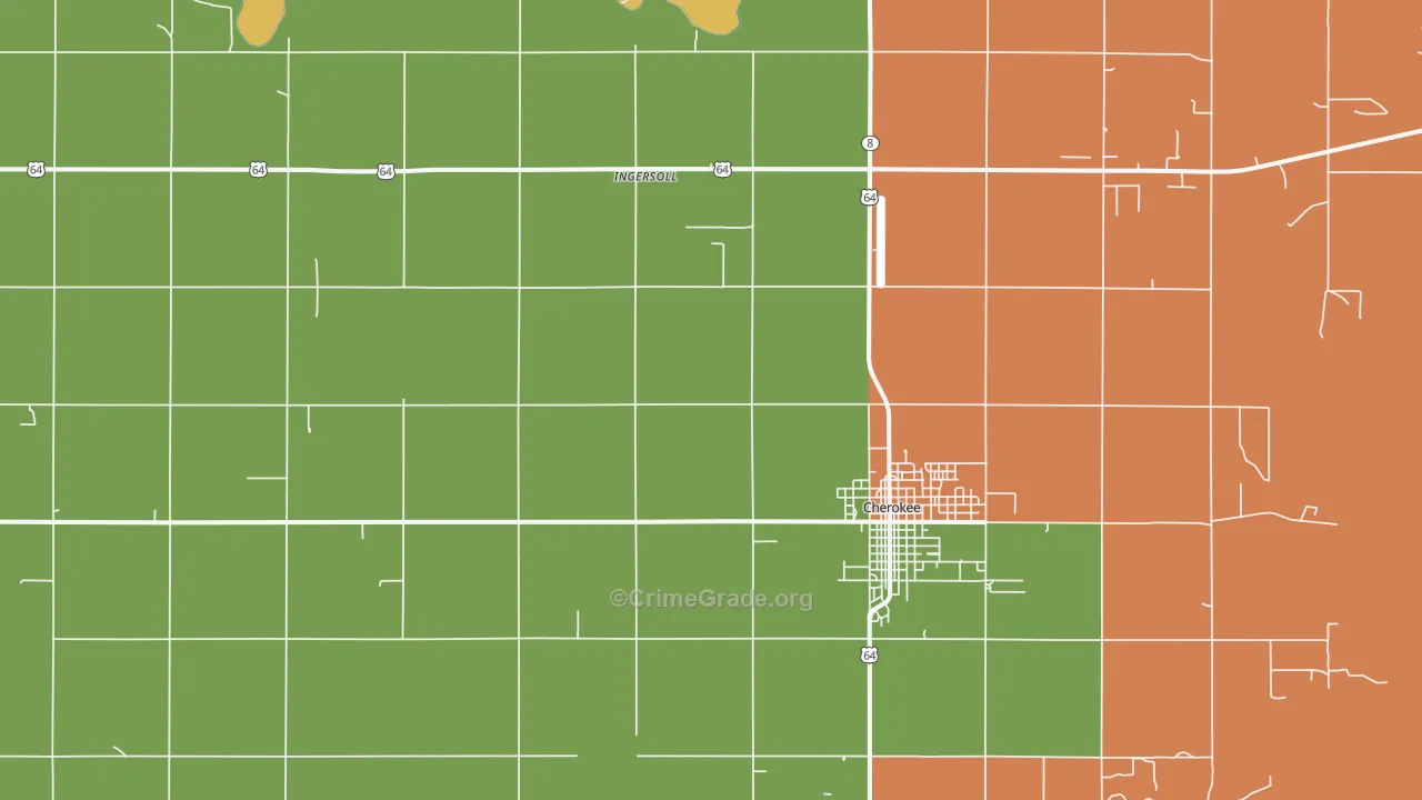 Ingersoll, OK Map of Assault Rates