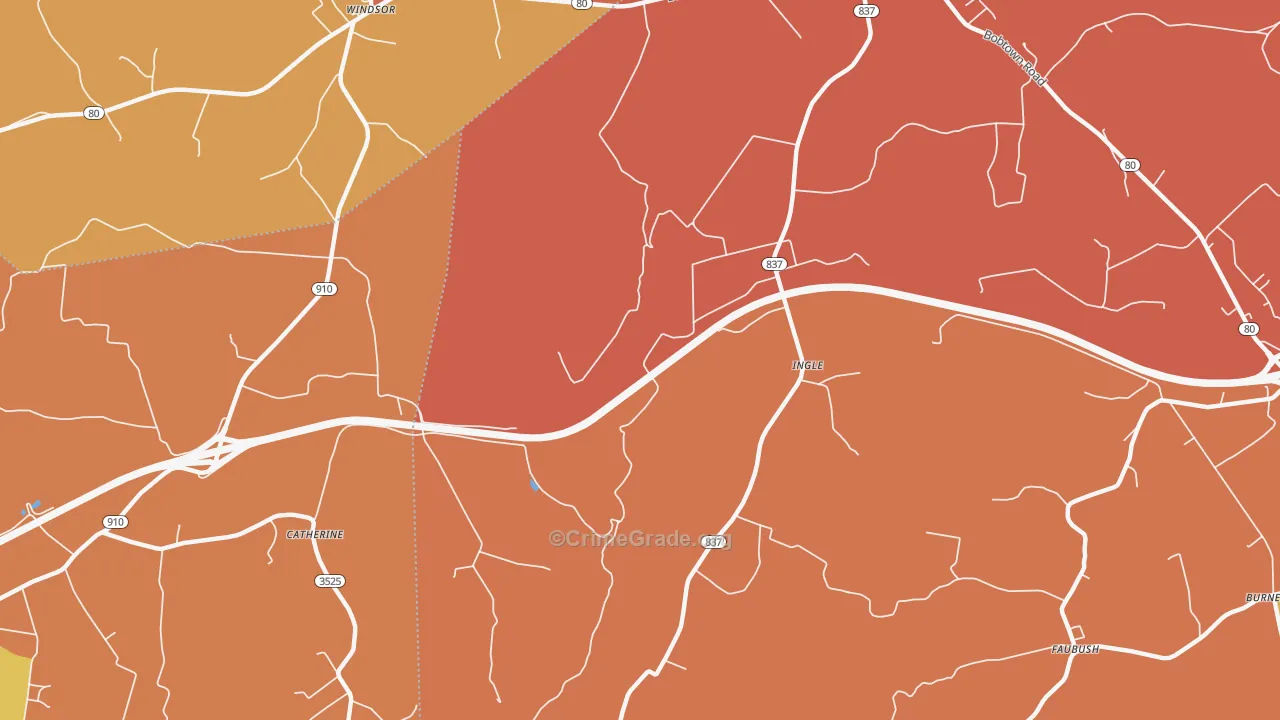 Ingle, KY Map of Assault Rates