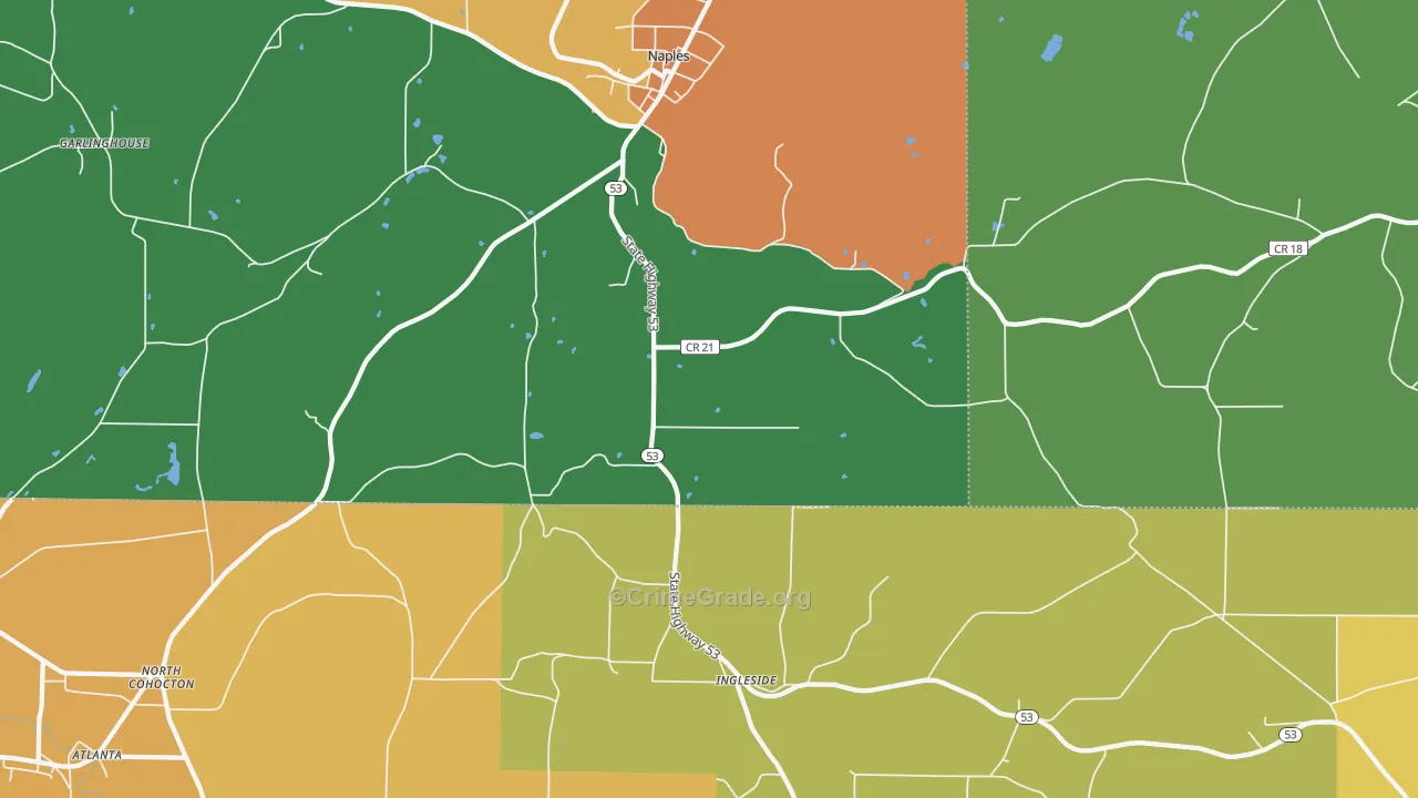 Ingleside, NY Map of Assault Rates