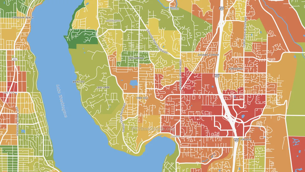 Inglewood-Finn Hill, WA Map of Assault Rates