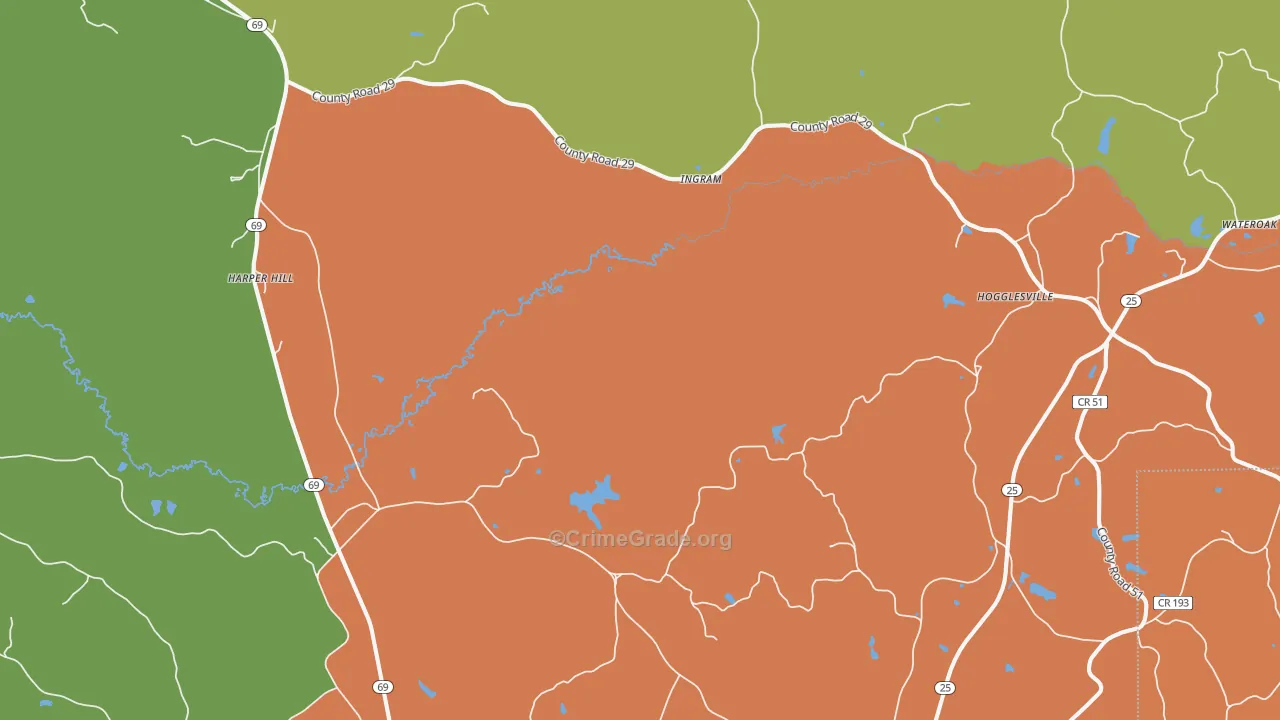 Ingram, AL Map of Assault Rates