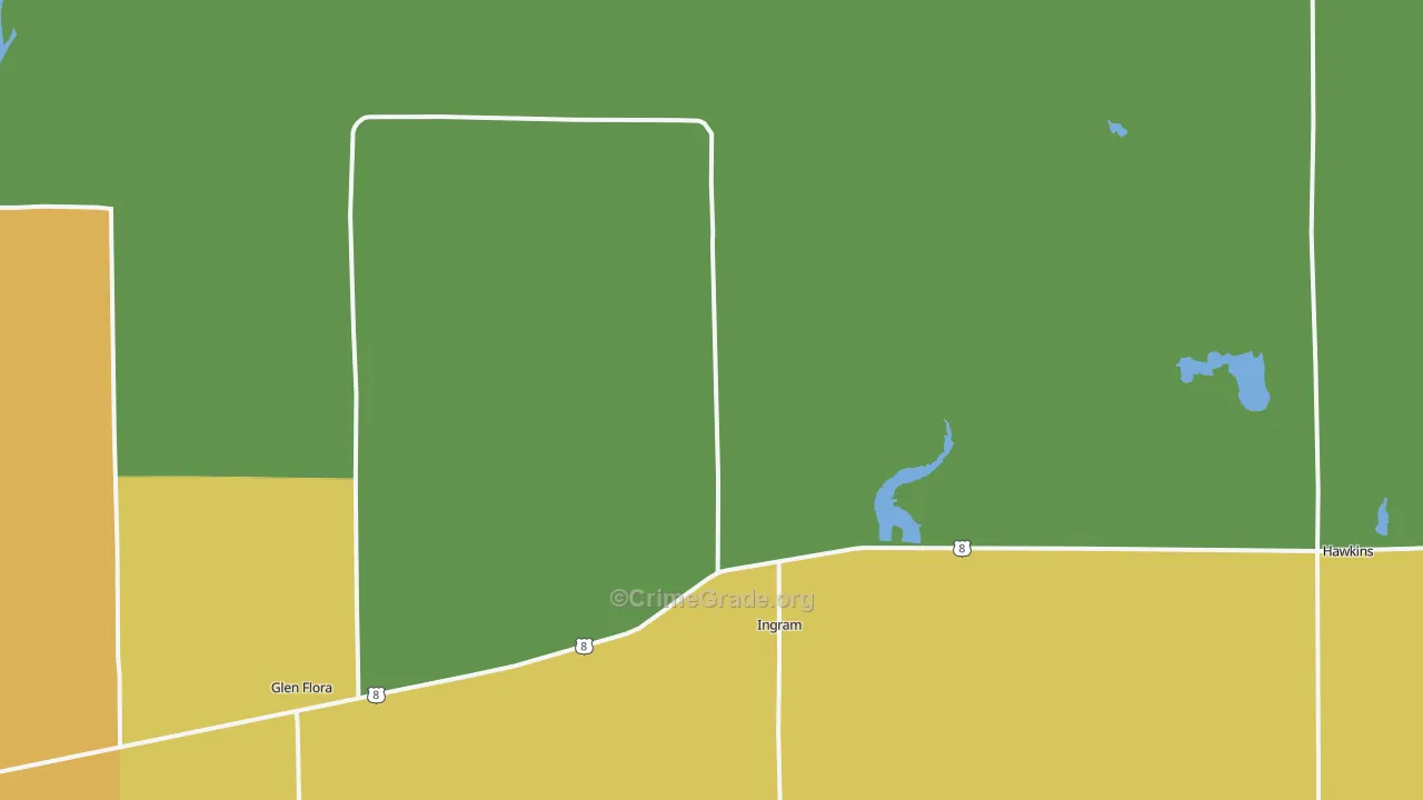 Ingram, WI Map of Assault Rates