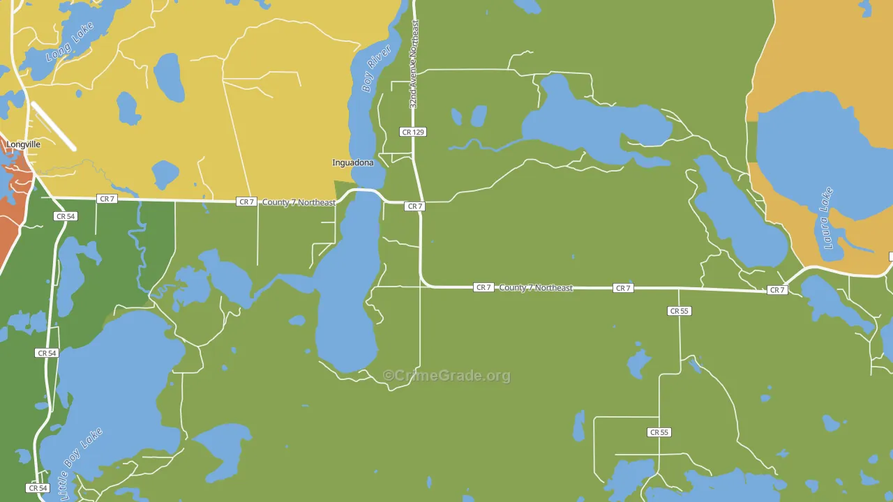 Inguadona, MN Map of Assault Rates