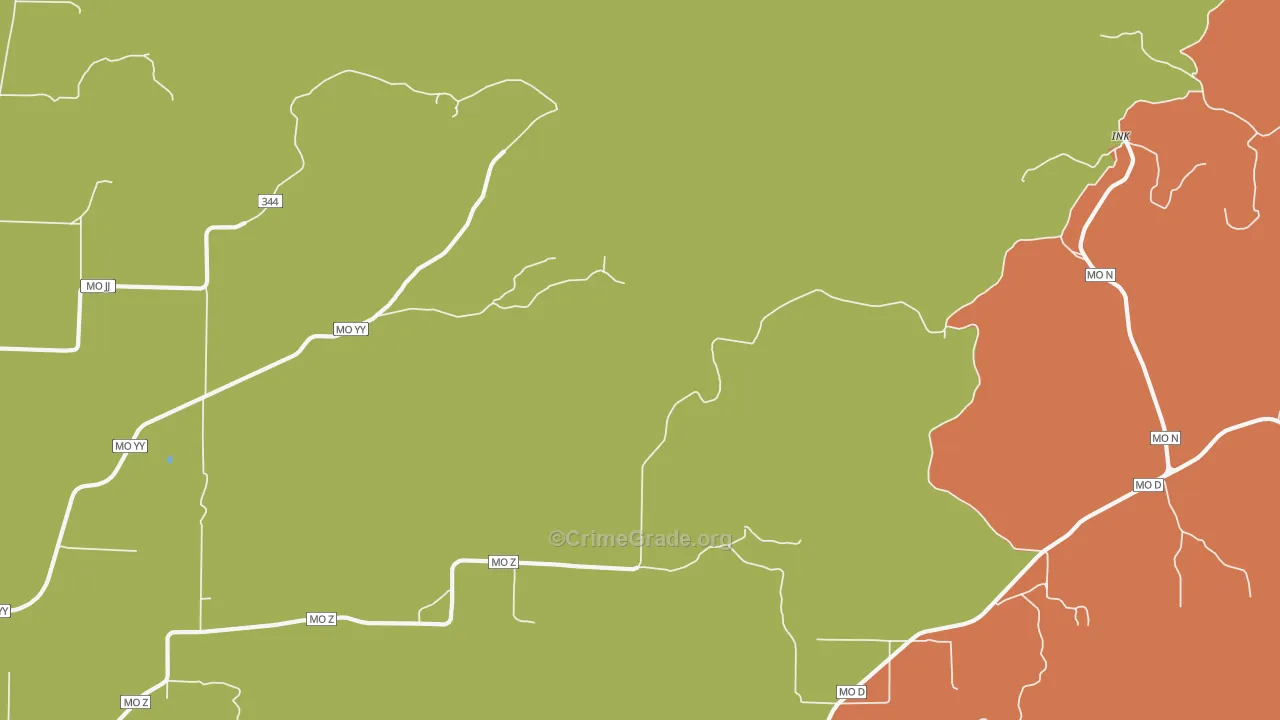 Ink, MO Map of Assault Rates
