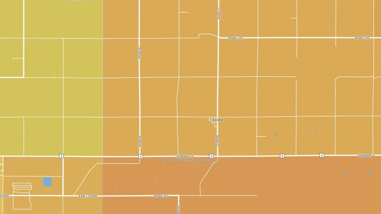 Inland, NE Map of Assault Rates