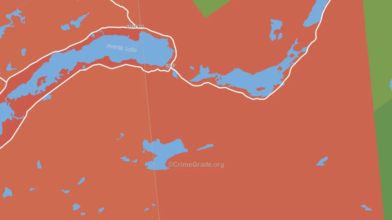 Inlet, NY Map of Assault Rates