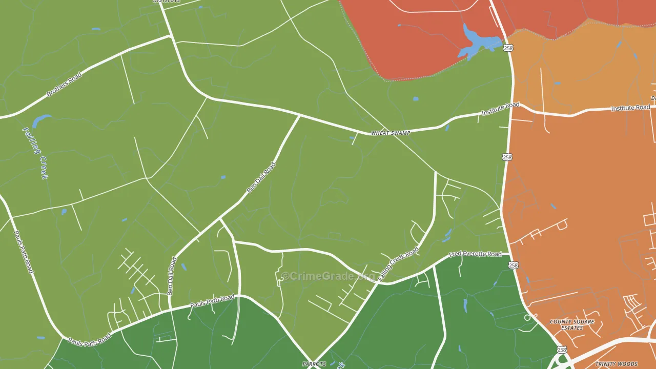 Institute, NC Map of Assault Rates