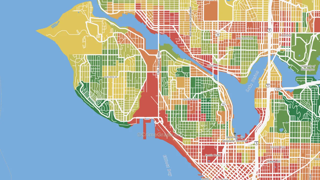 Interbay, Seattle, WA Map of Assault Rates