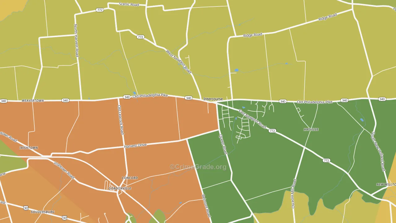 Intercourse, PA Map of Assault Rates