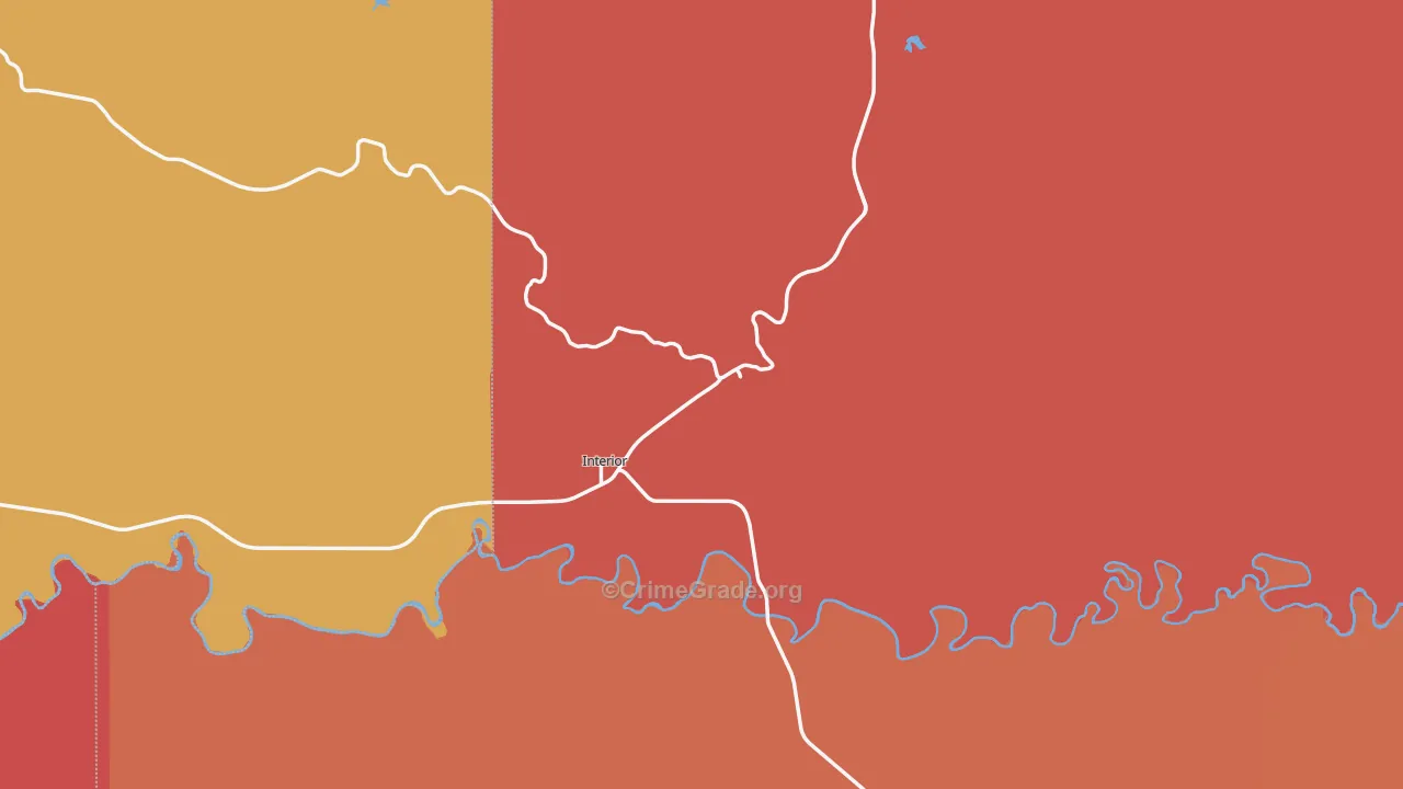 Interior, SD Map of Assault Rates