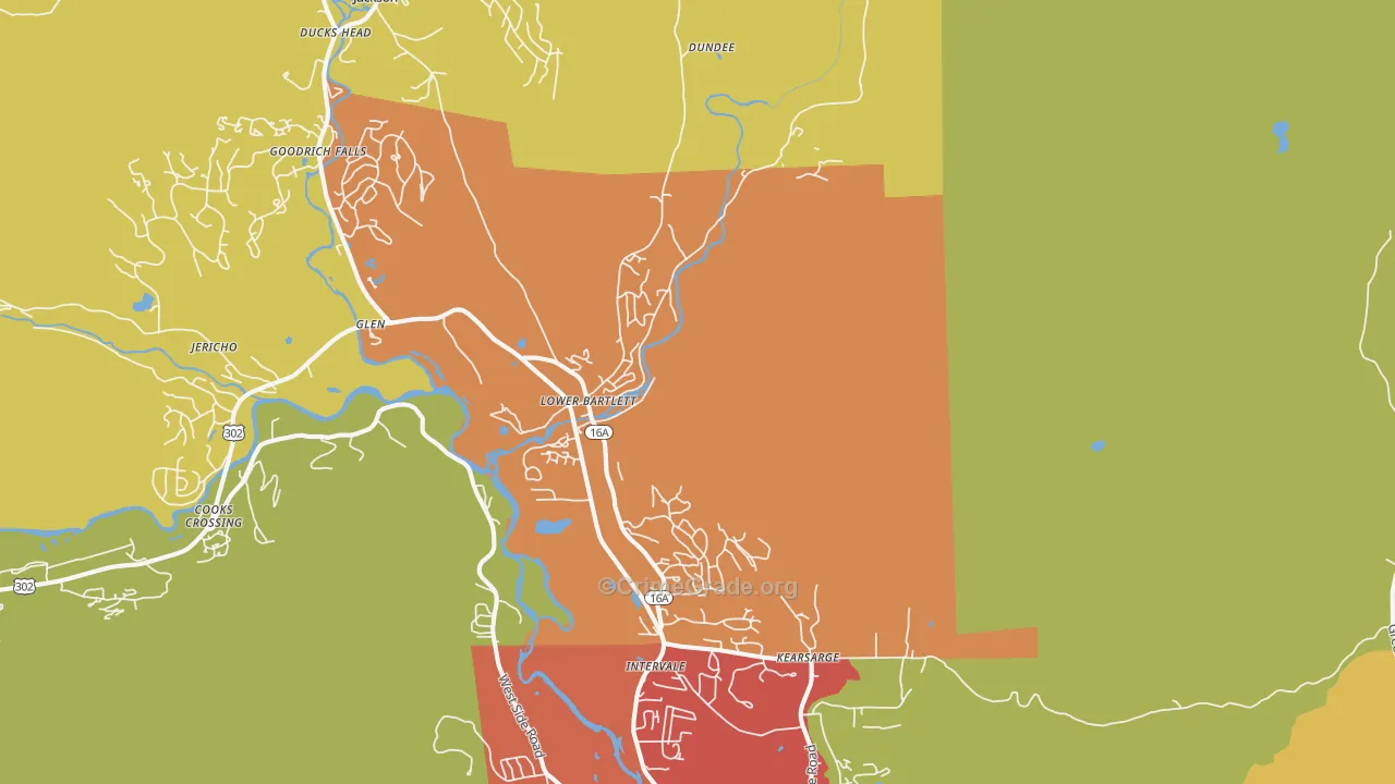 Intervale, NH Map of Assault Rates