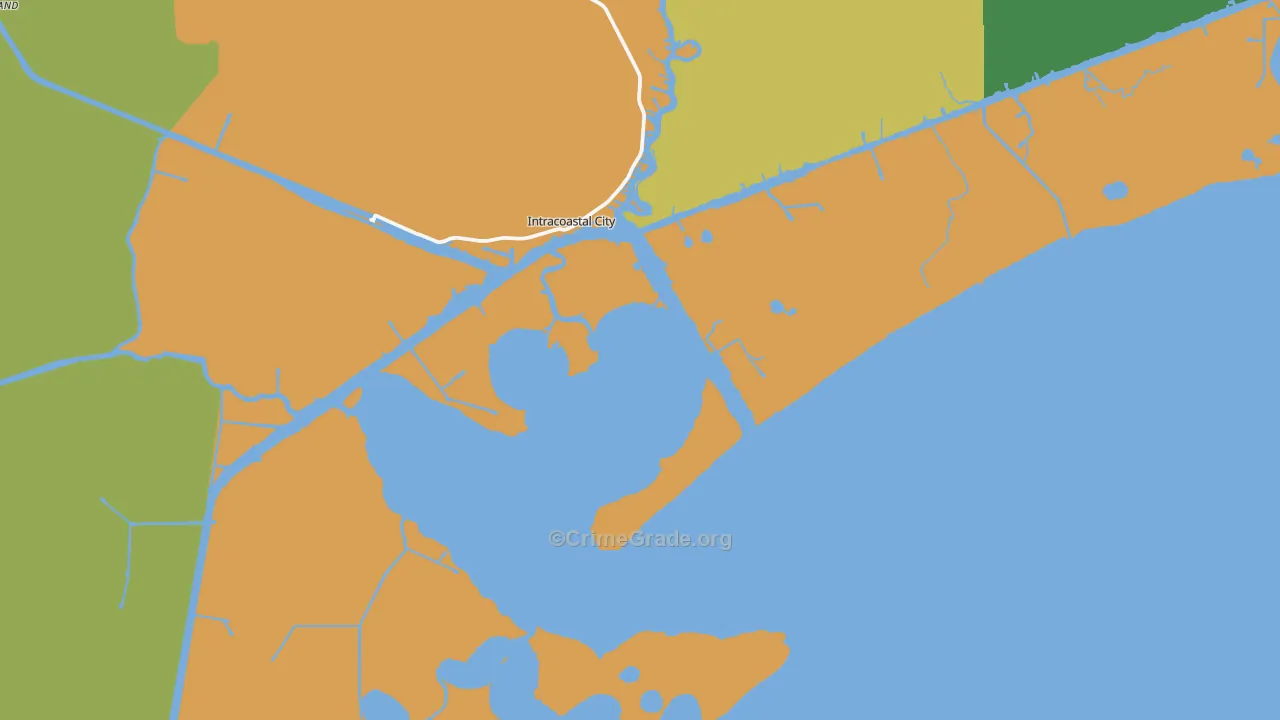 Intracoastal City, LA Map of Assault Rates