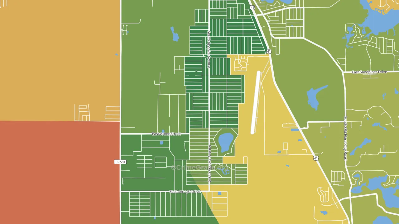 Inverness Highlands South, FL Map of Assault Rates