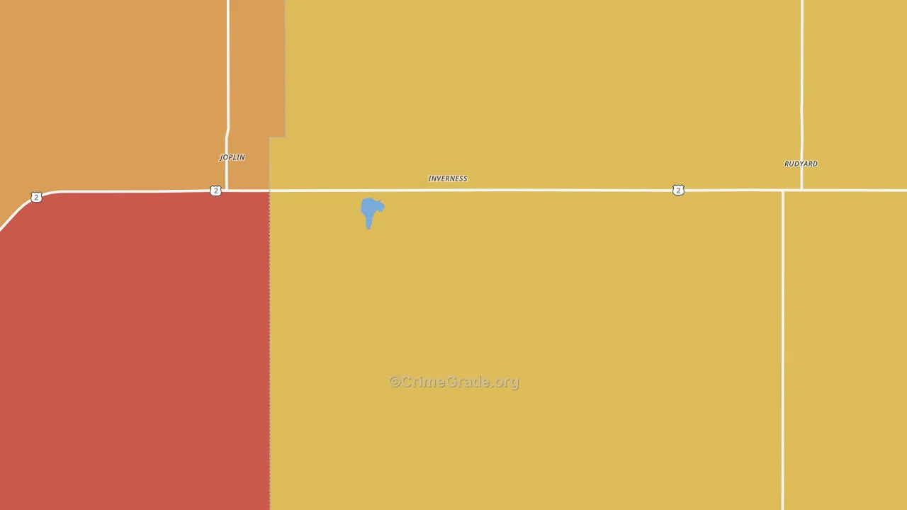 Inverness, MT Map of Assault Rates