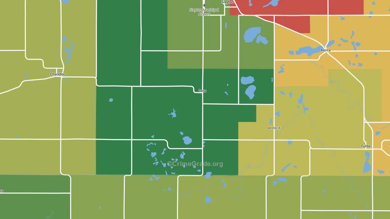 Iona, MN Map of Assault Rates