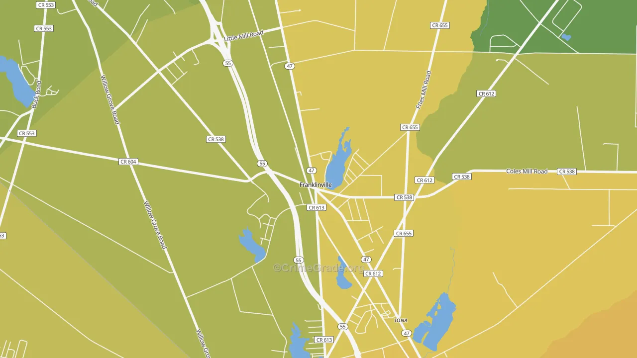 Iona, NJ Map of Assault Rates