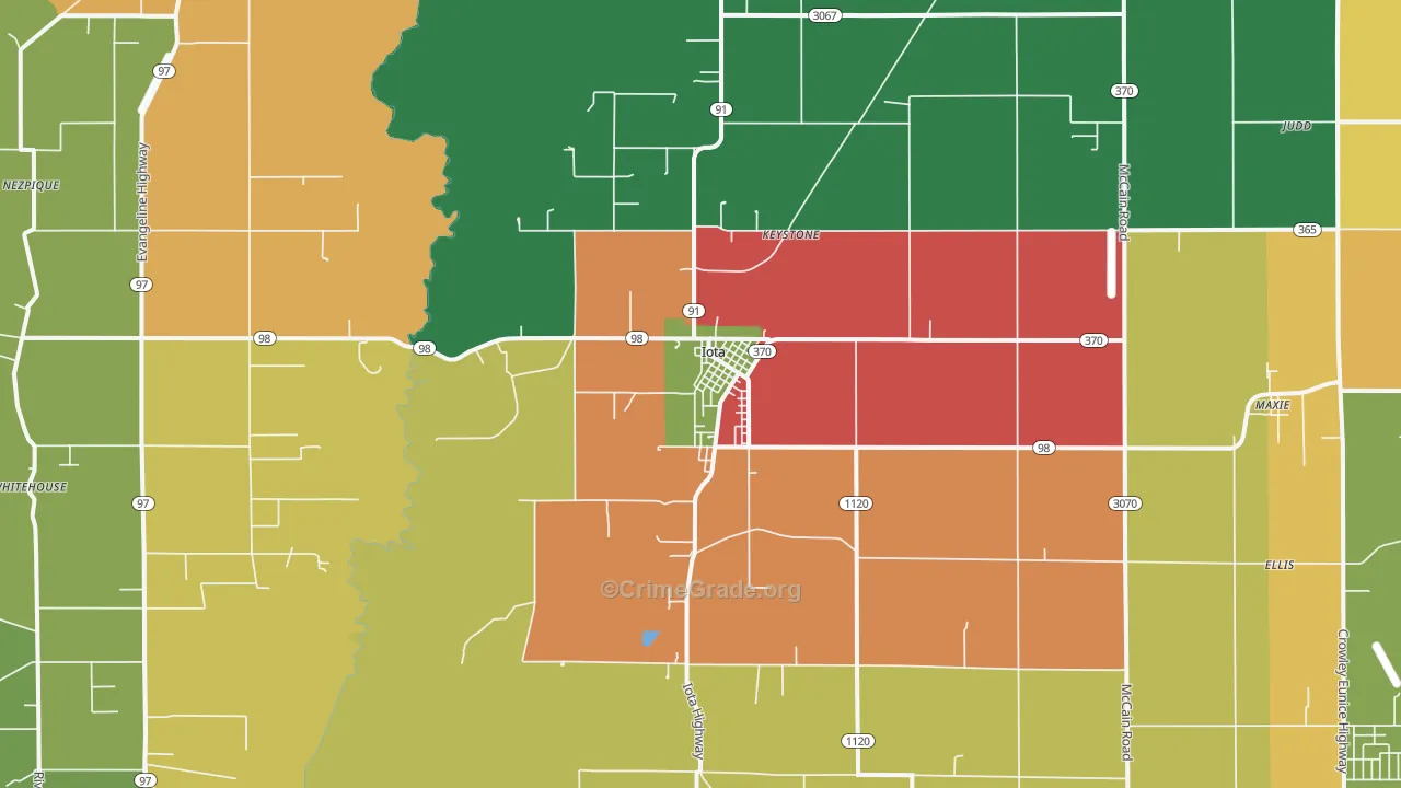 Iota, LA Map of Assault Rates