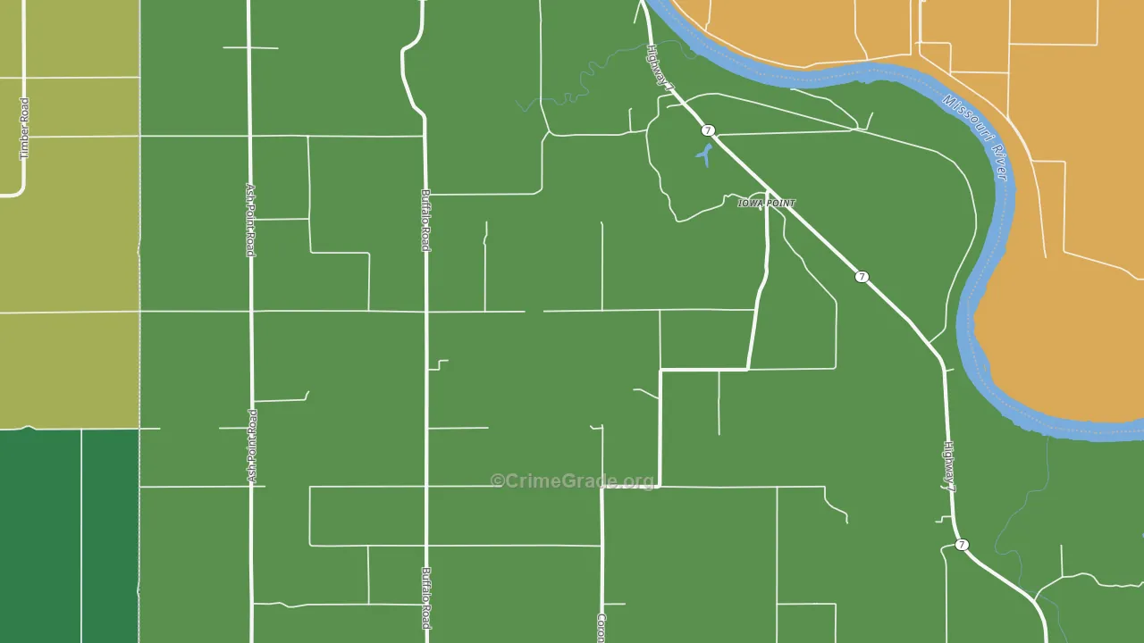 Iowa Point, KS Map of Assault Rates