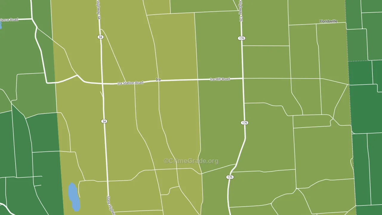 Ira, NY Map of Assault Rates