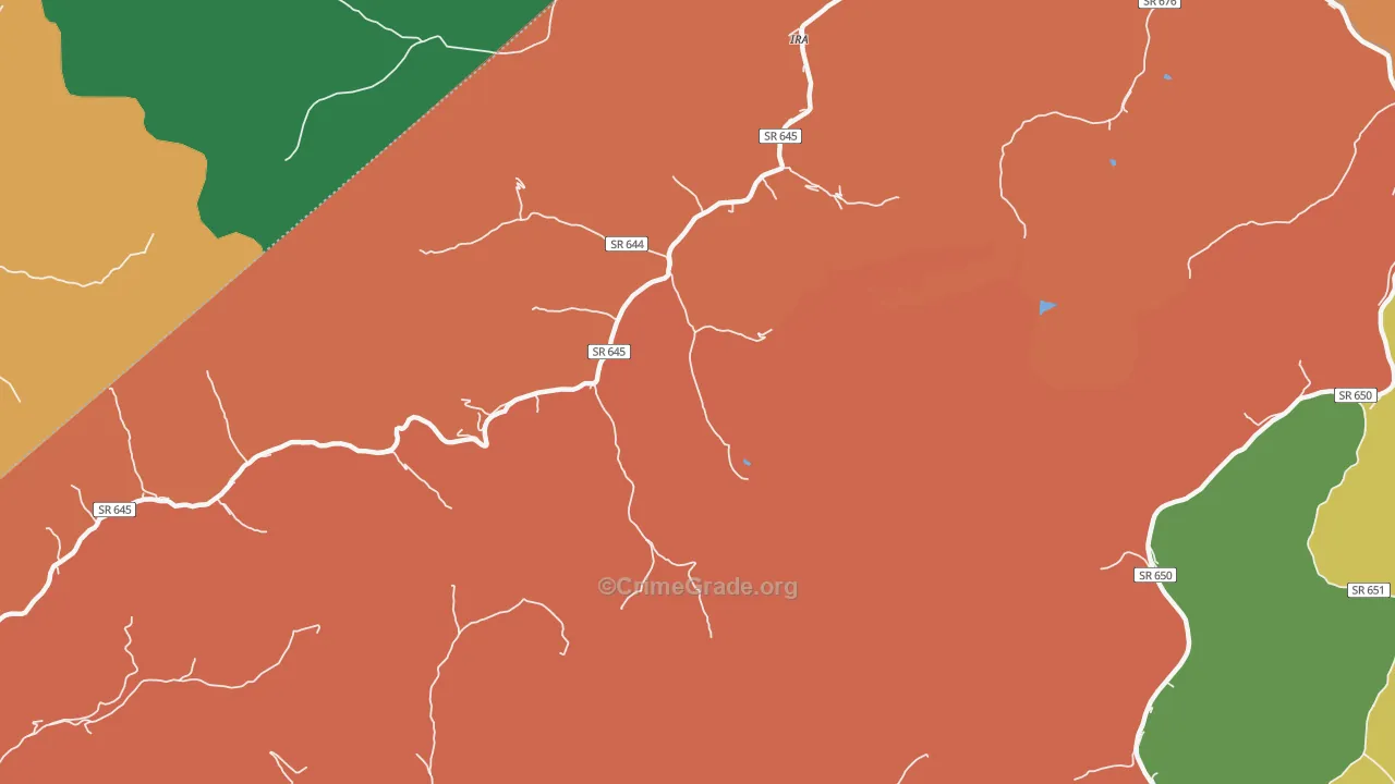 Ira, VA Map of Assault Rates