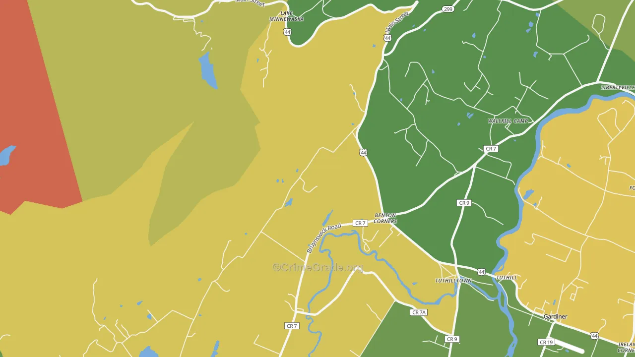 Ireland Corners, NY Map of Assault Rates