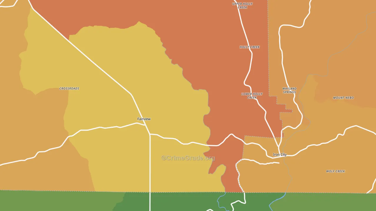 Iron City, TN Map of Assault Rates