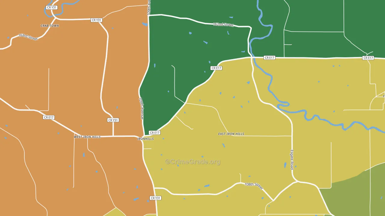 Ironhills, IA Map of Assault Rates