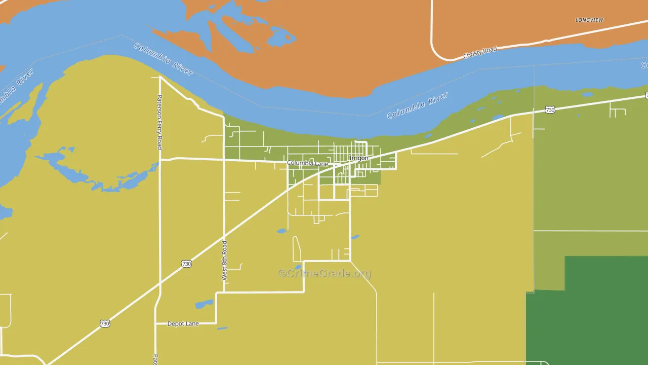 Irrigon, OR Map of Assault Rates