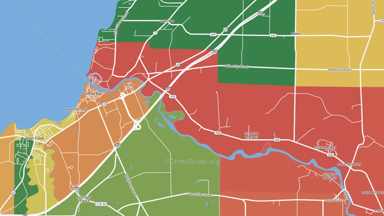 Irving, NY Map of Assault Rates
