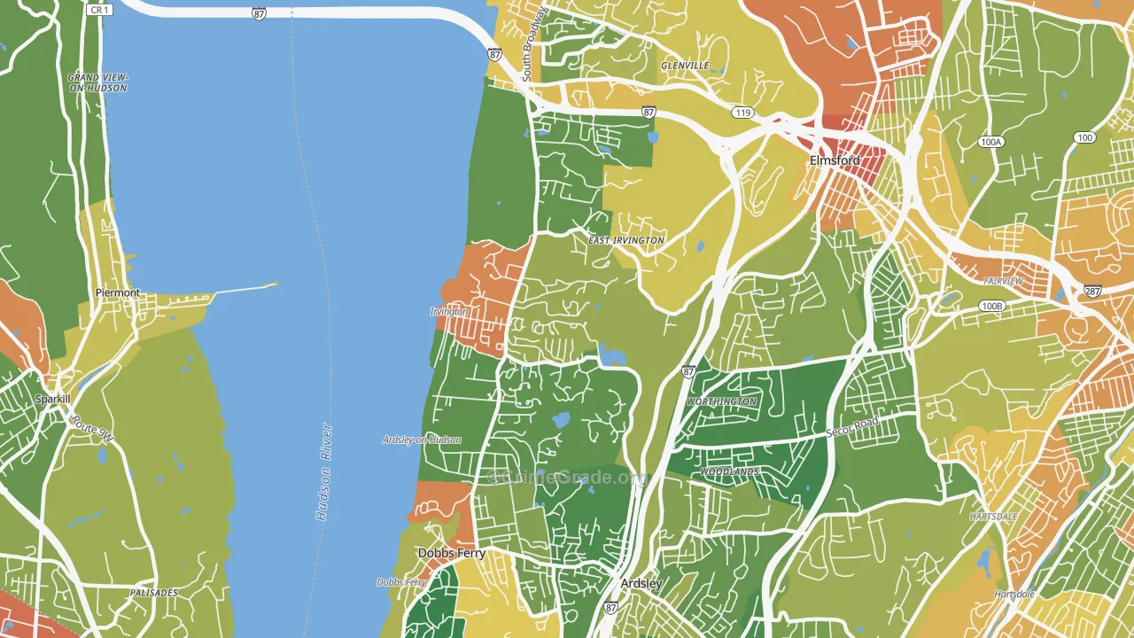 Irvington, NY Map of Assault Rates