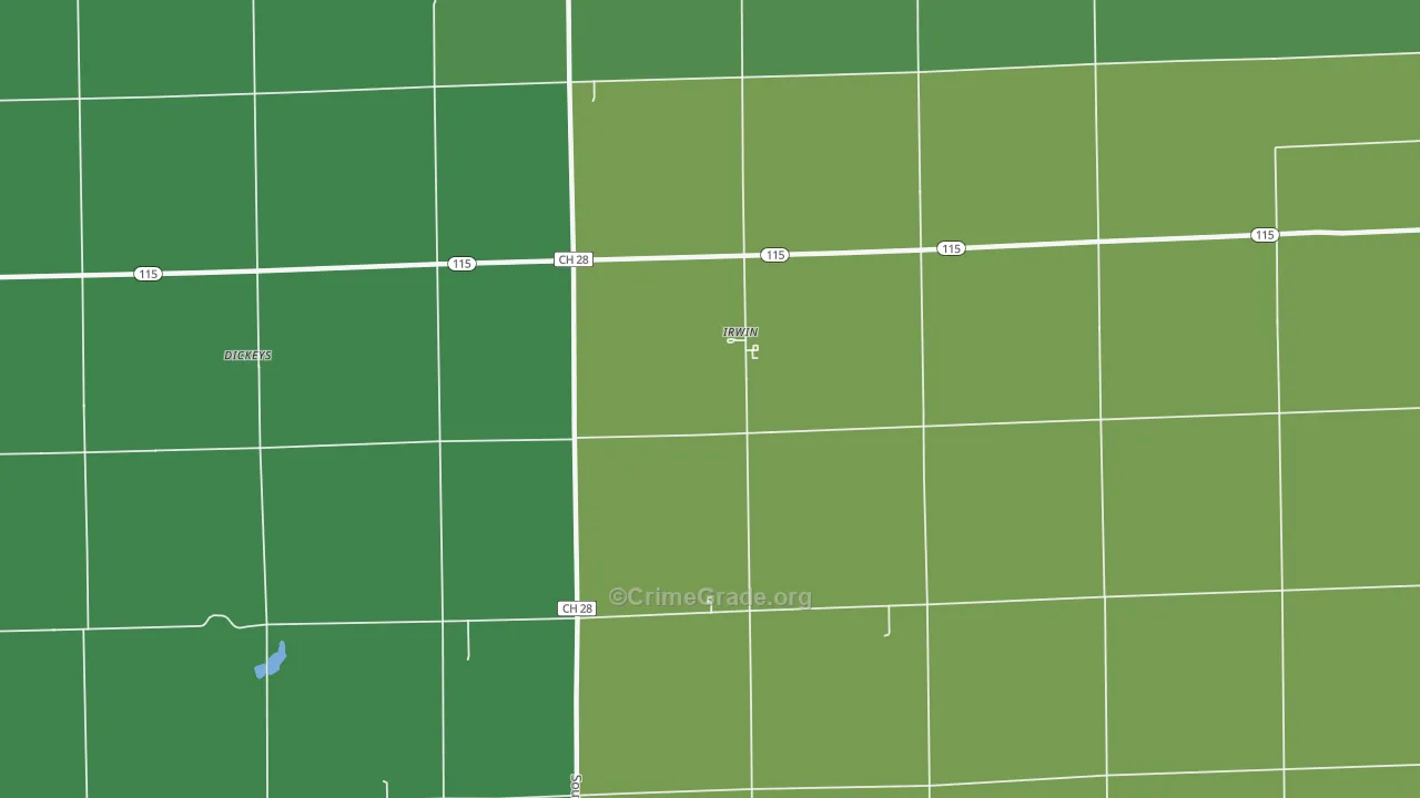 Irwin, IL Map of Assault Rates