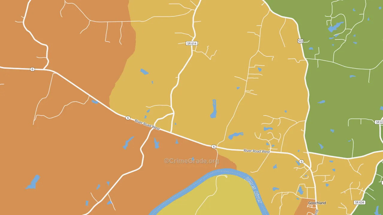 Irwin, VA Map of Assault Rates