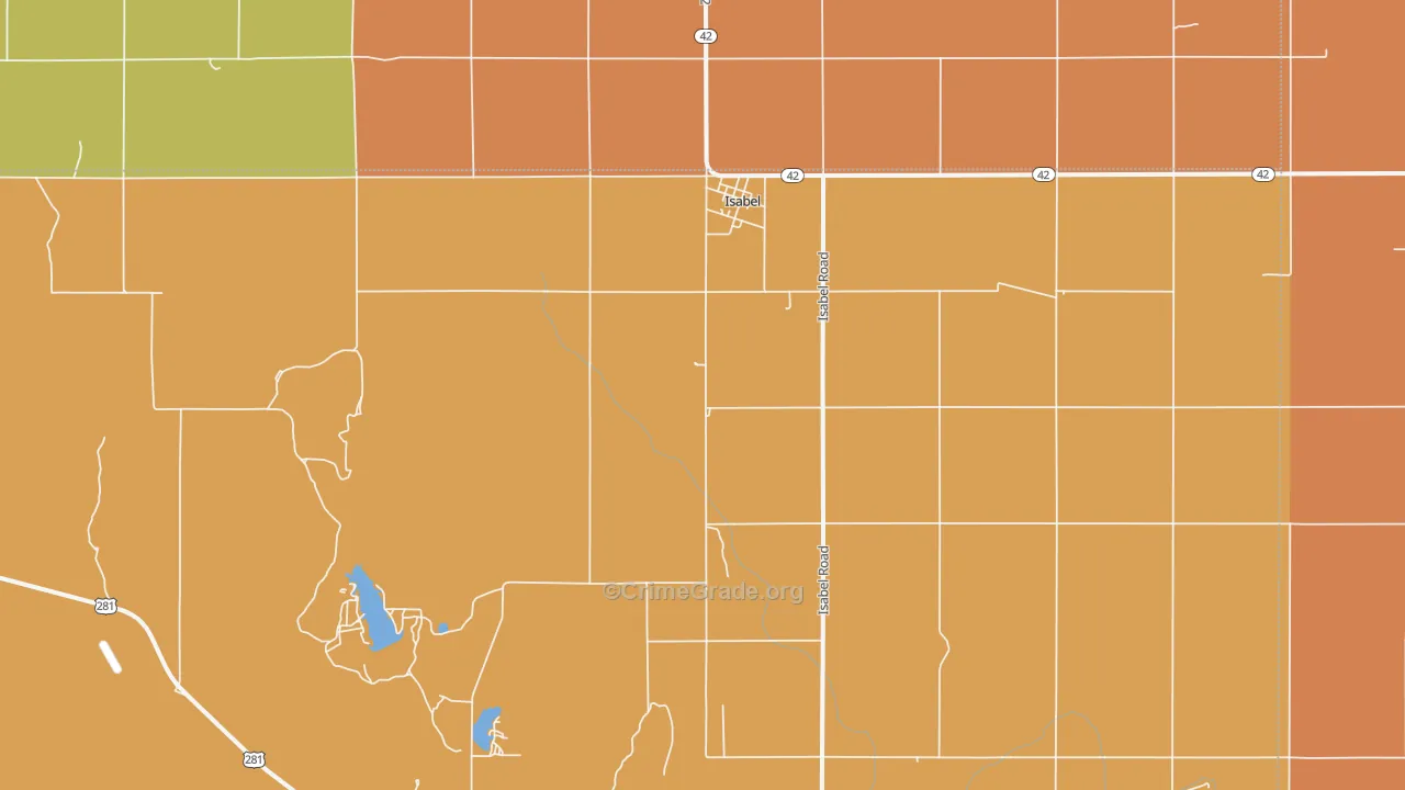 Isabel, KS Map of Assault Rates