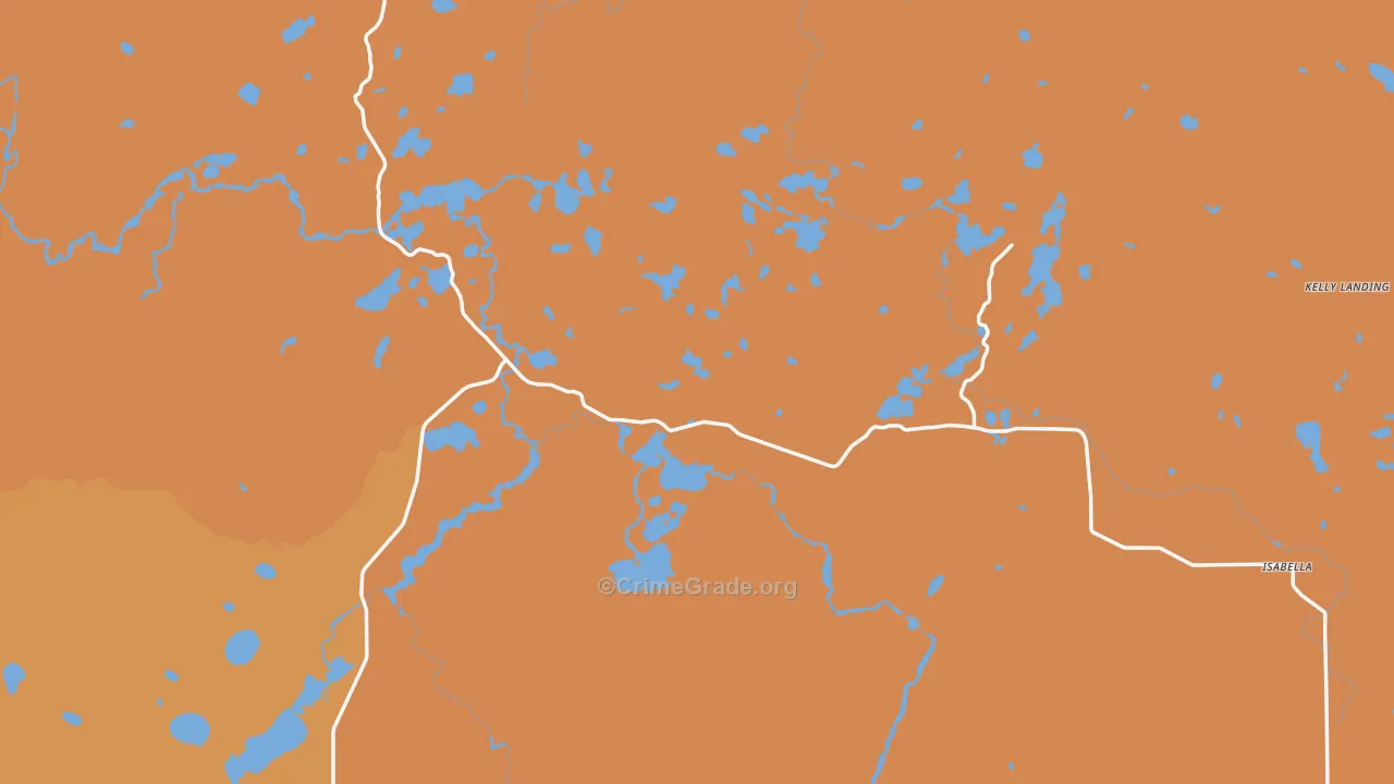 Isabella, MN Map of Assault Rates