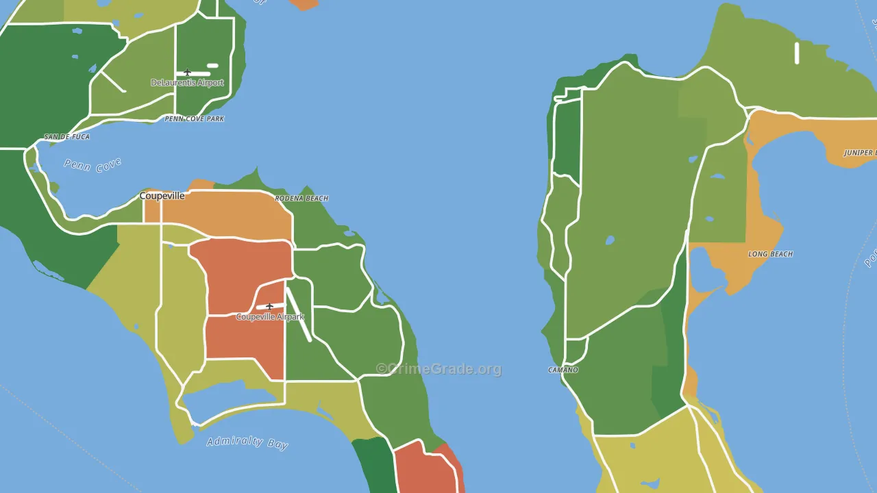 Island County, WA Map of Assault Rates