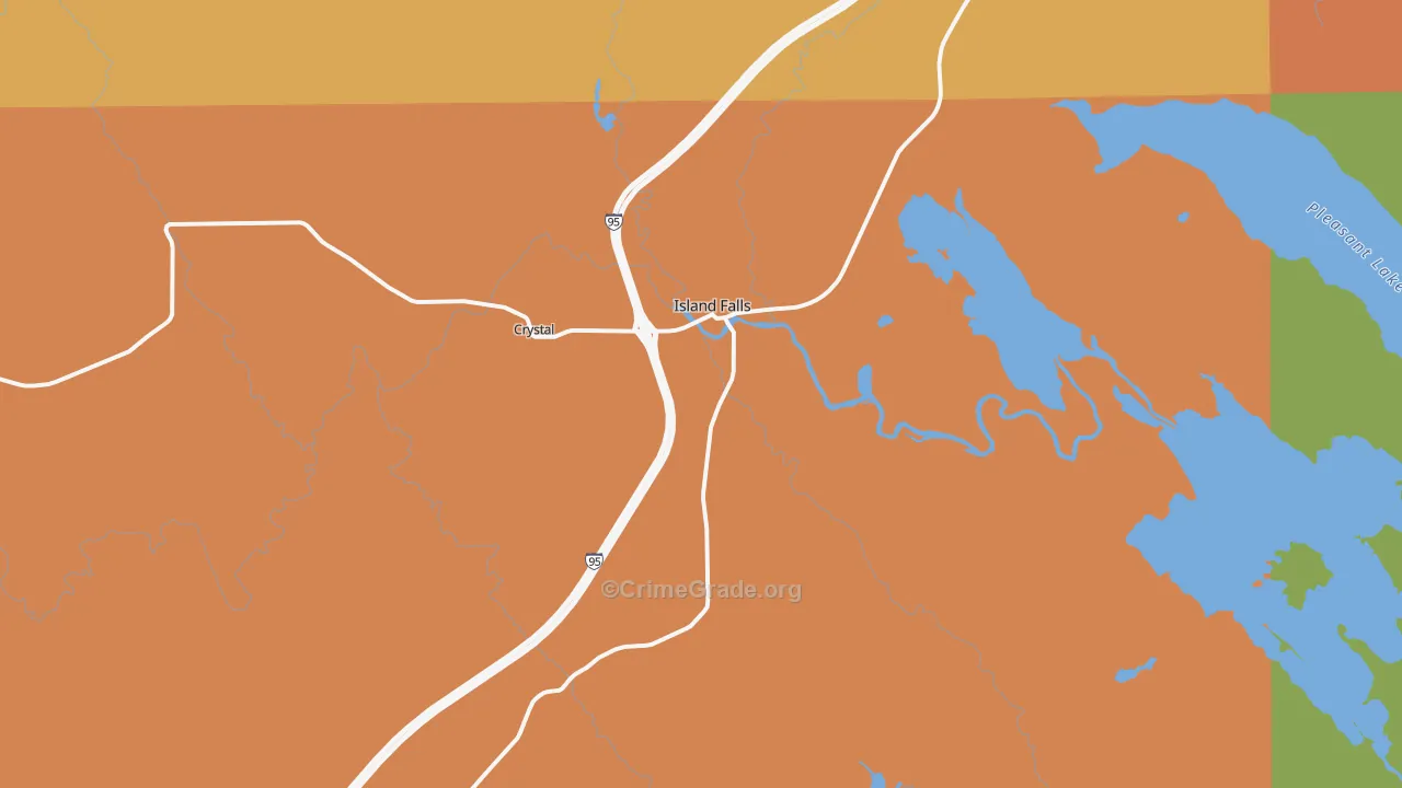 Island Falls, ME Map of Assault Rates