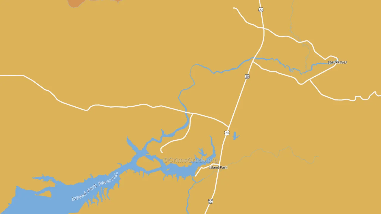 Island Park, ID Map of Assault Rates