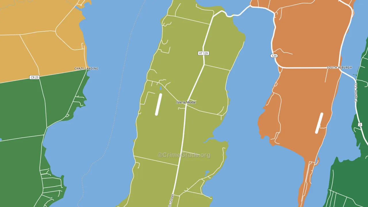 Isle La Motte, VT Map of Assault Rates