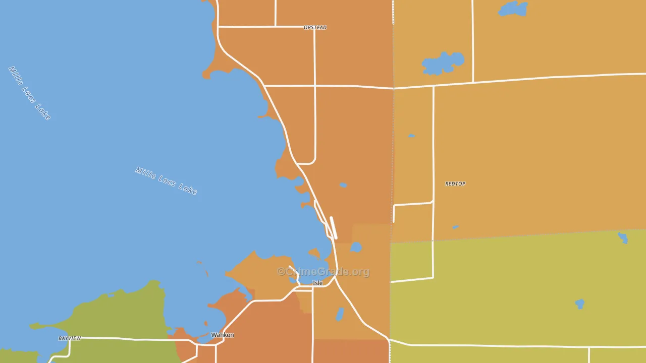 Isle, MN Map of Assault Rates
