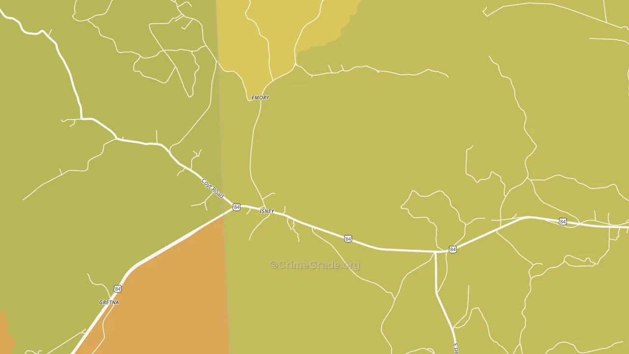 Isney, AL Map of Assault Rates