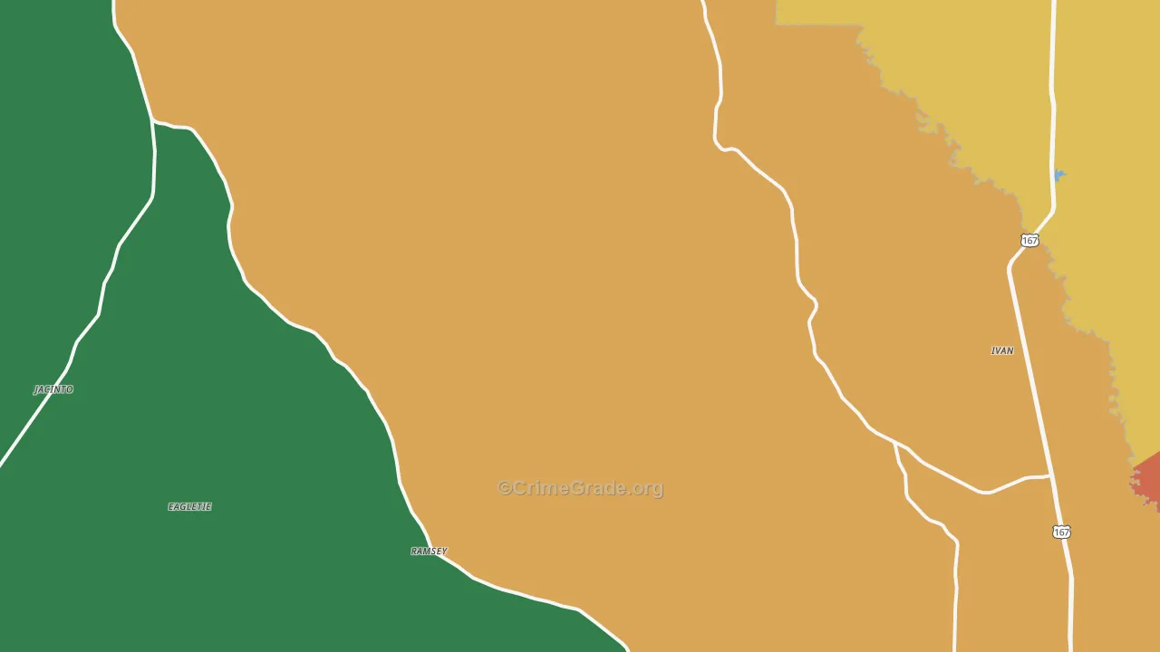 Ivan, AR Map of Assault Rates